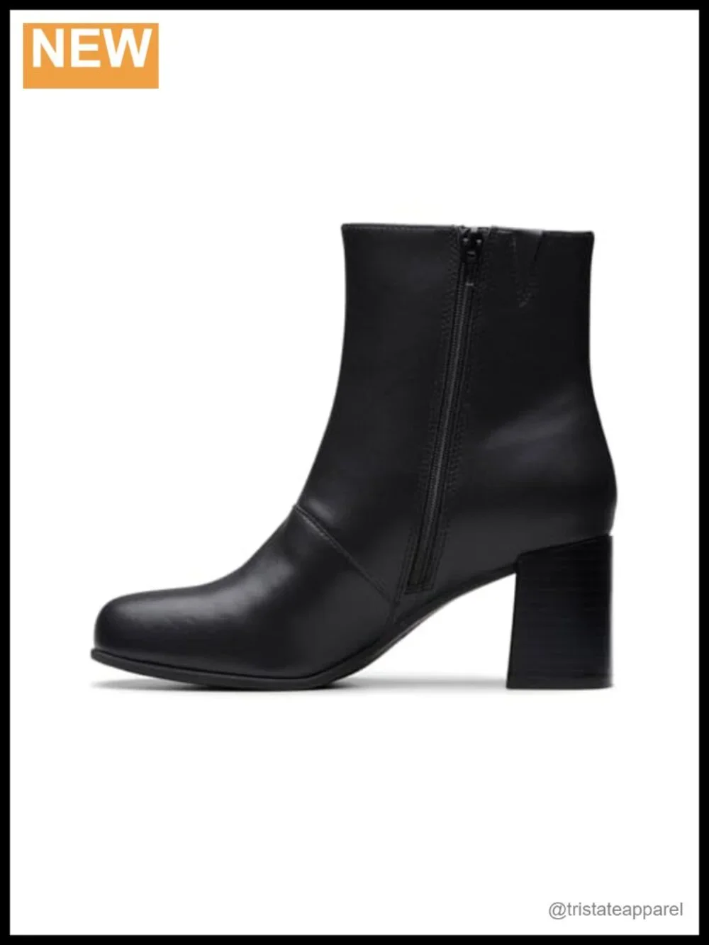 Clarks Women's Ankle Boots Leather Zip-up Comfortable